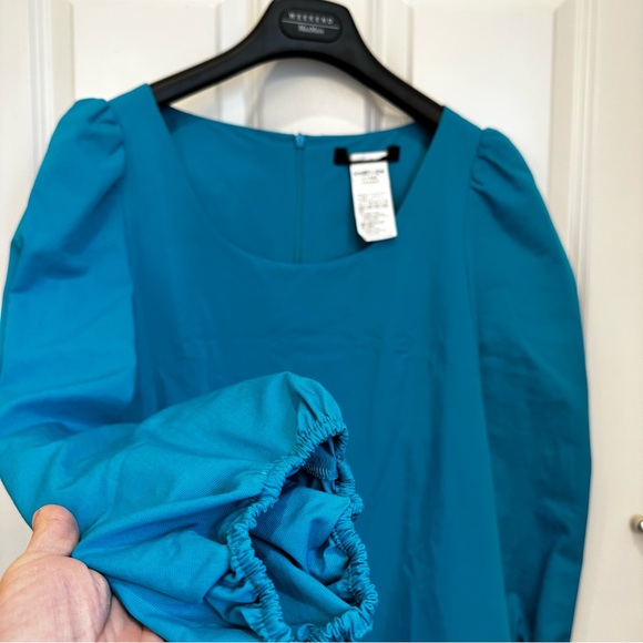 Weekend MaxMara Label-cut Cotton Poplin Dress 3/4 Sleeves. Size: Small US4 New - Picture 13 of 15